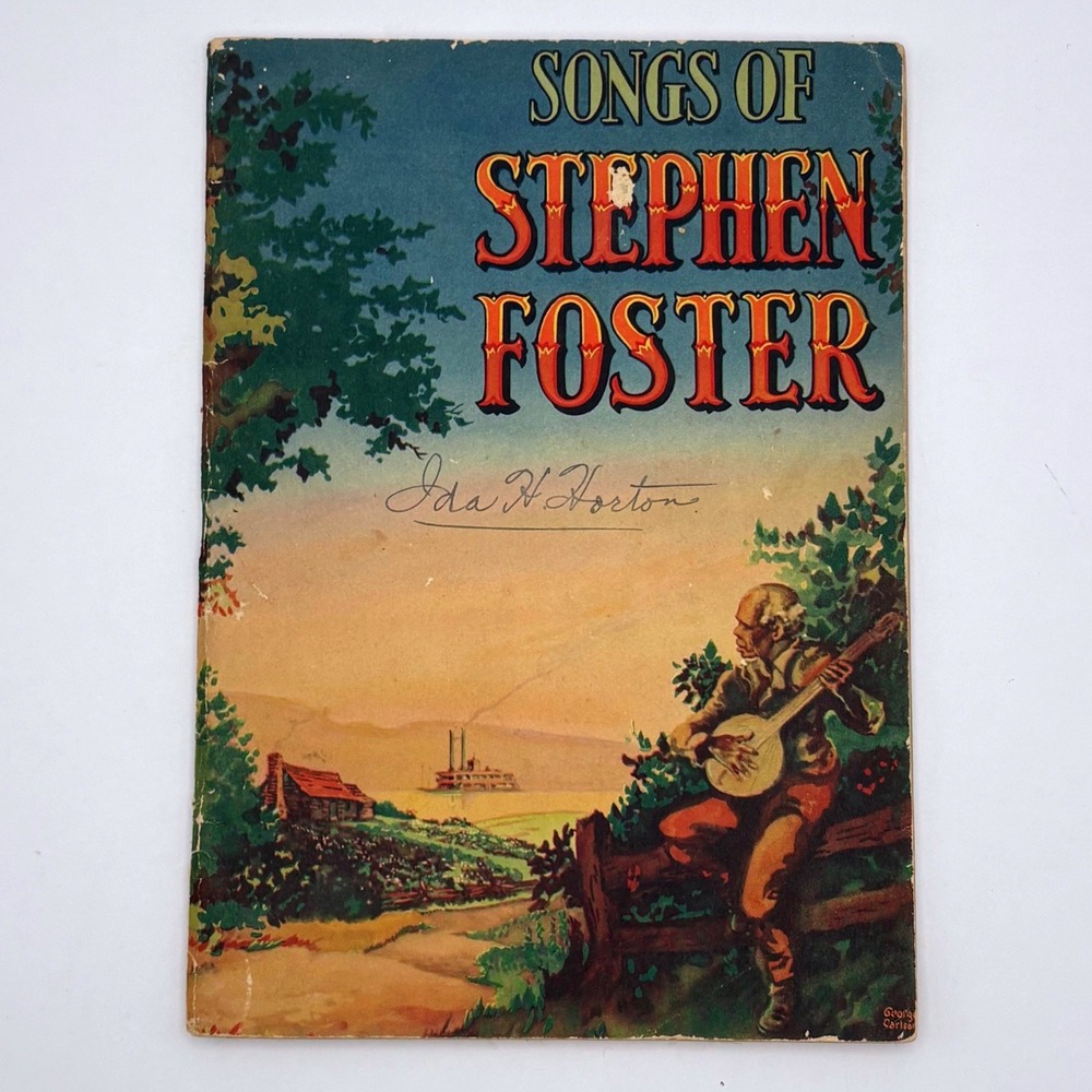 Vtg 1940 Songs of Stephen Foster Songbook SweetHeart Soap Ad George Carlson